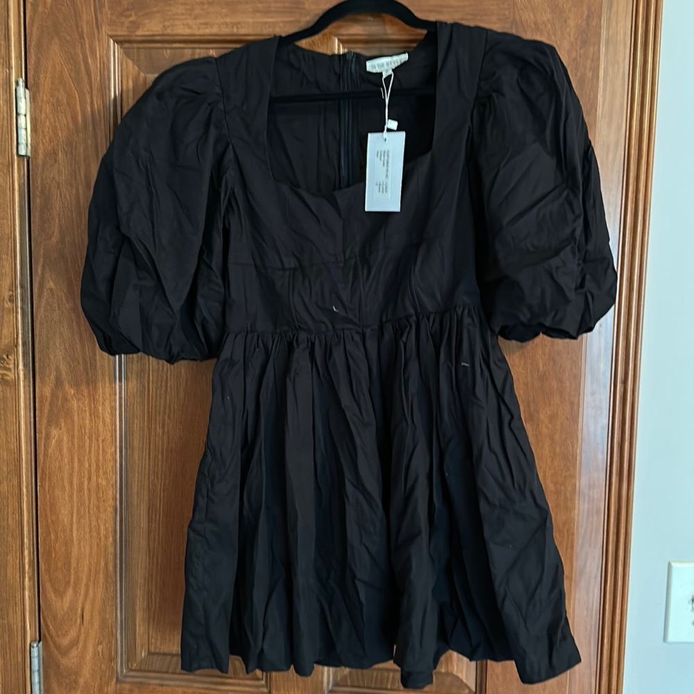 Puff sleeve mini dress